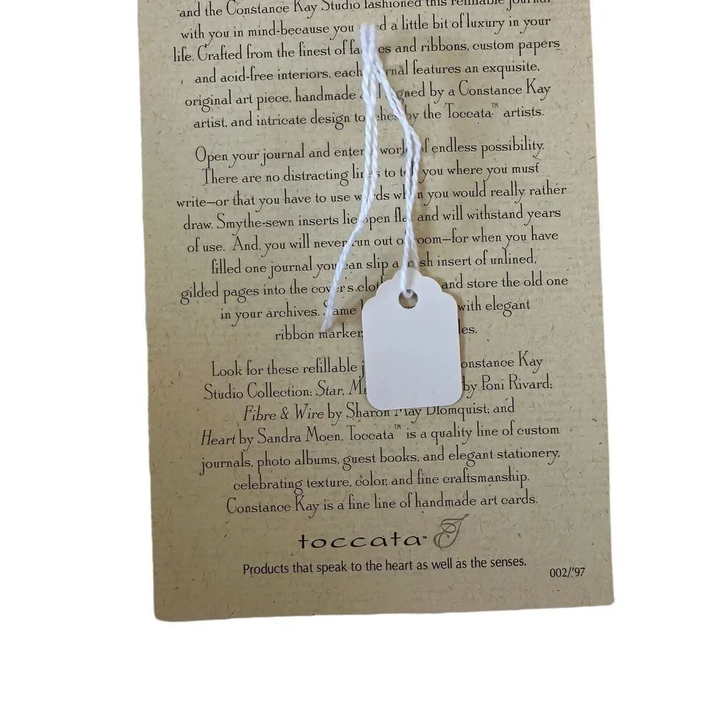 Toccata Refillable Journal Notebook Constance‎ Kay Studio Collection Music Theme
